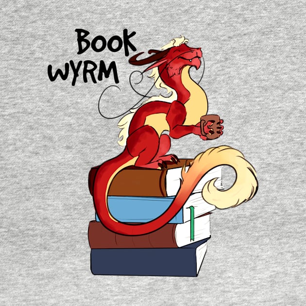 Book Wyrm by Ink_Raven_Graphics